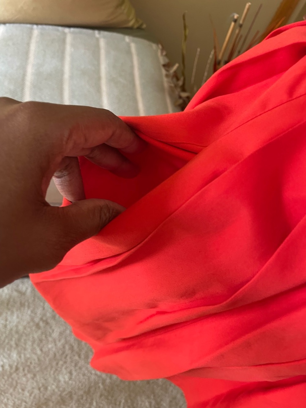 Brooks Brothers Vibrant Orange-Red Midi Button-Front Skirt -EUC - Picture 7 of 11